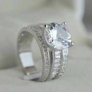 White Gold Diamond Anniversary Engagement Ring
